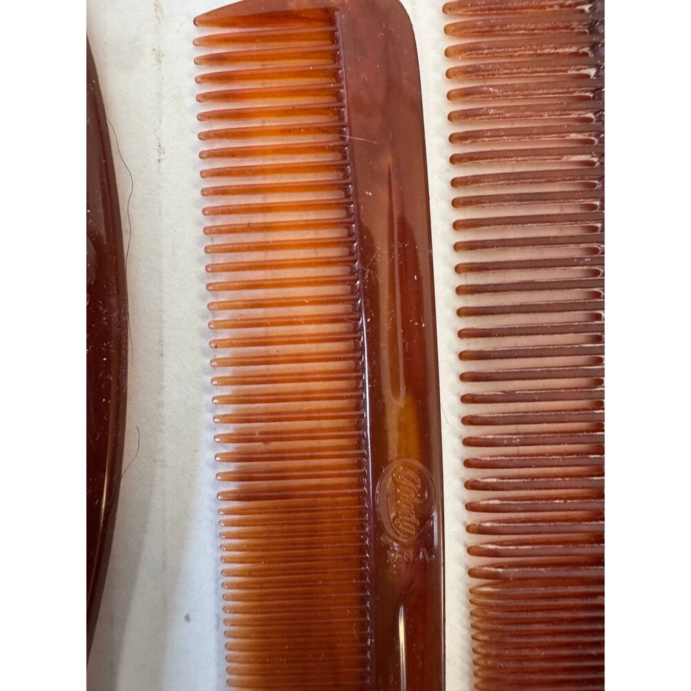 VTG Vintage 80s Goody Family 6 Pack Tortoise Unbreakable Combs Brushes 1982 - Picture 3 of 5